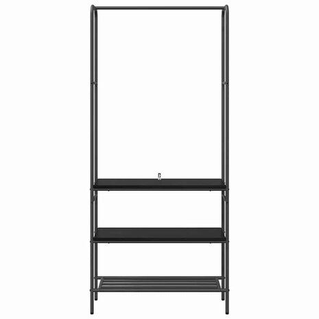 Kledingrek met planken Zwart eiken 77 x 30 x 171 cm 4