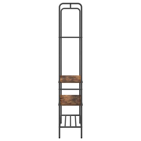 Kledingrek met planken Gerookt eiken 77 x 30 x 171 cm 5