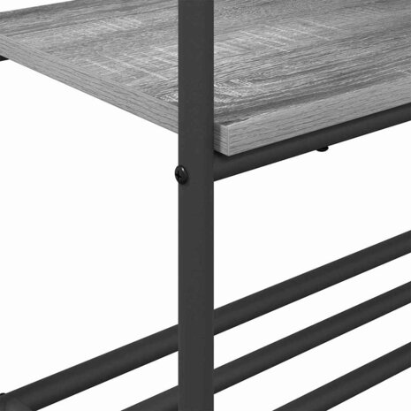 Kledingrek met planken Grijs sonoma 77 x 30 x 171 cm 7