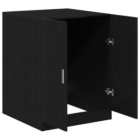 Afwasmachinekast Zwart Eiken 70,5x71,5x91,5 cm Bewerkt Hout 4