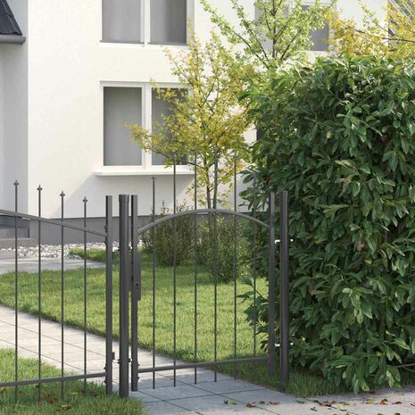 Tuinpoort met slot Grijs 150 x 100 cm 100 x 150 cm Staal 1