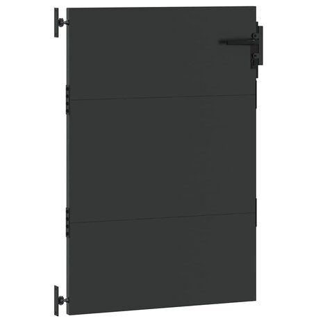 Tuinpoort met slot Zwart 105 x 125 cm Poedergecoat staal 3