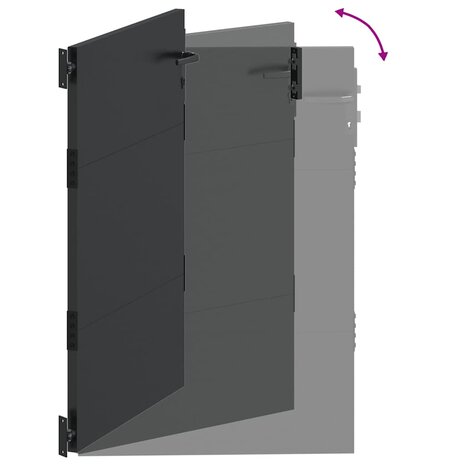 Tuinpoort met slot Zwart 105 x 125 cm Poedergecoat staal 8