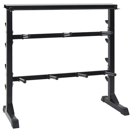 Dumbbell Rek met 7 Houder en 8 Haken 300 kg Staal 1