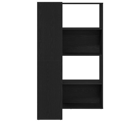 Hoekkast 140x30x140 cm bewerkt hout zwart eikenkleurig 4