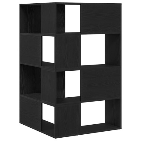 Hoekkast 140x30x140 cm bewerkt hout zwart eikenkleurig 5