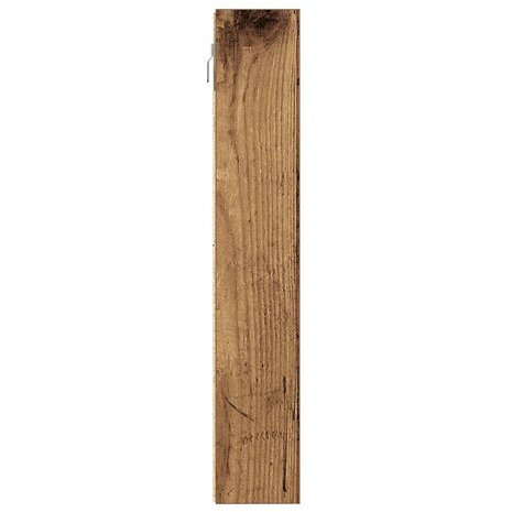 Vitrinekast wandgemonteerd bewerkt hout oud houtkleurig 5