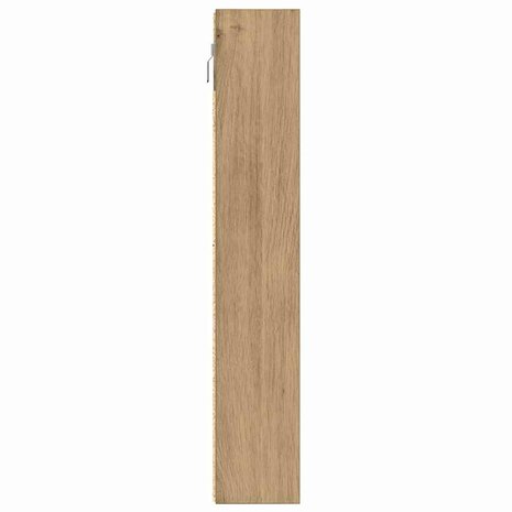 Vitrinekast wandgemonteerd bewerkt hout artisanaal eiken 5