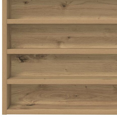 Vitrinekast wandgemonteerd bewerkt hout artisanaal eiken 7