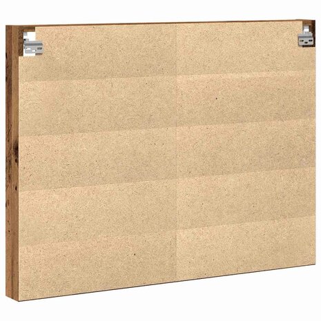 Vitrinekast 100x8,5x75 cm bewerkt hout oud houtkleurig 4