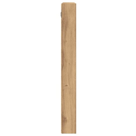 Vitrinekast 100x8,5x75 cm bewerkt hout artisanaal eiken 6