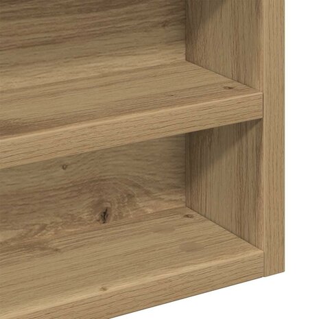 Vitrinekast 100x8,5x75 cm bewerkt hout artisanaal eiken 8