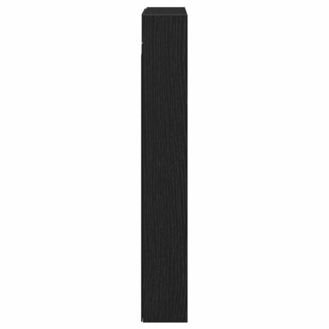 Vitrinekast 60x8,5x58 cm bewerkt hout zwart eikenkleurig 6