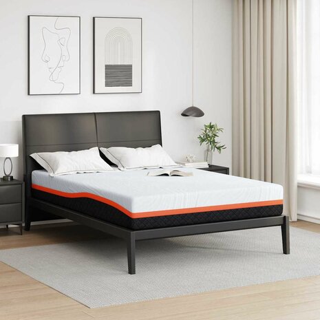 Matrassen Wit, Grijs 140 x 190 cm 100% polyester jacquard stof 1
