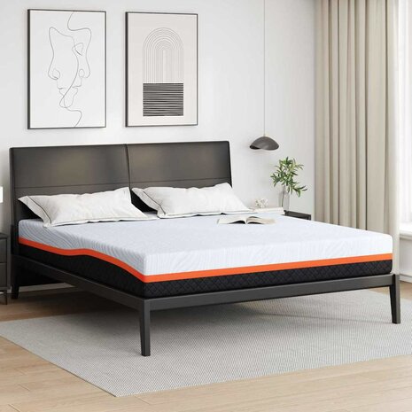 Matrassen Wit, Grijs 200 x 200 cm 100% polyester jacquard stof 1