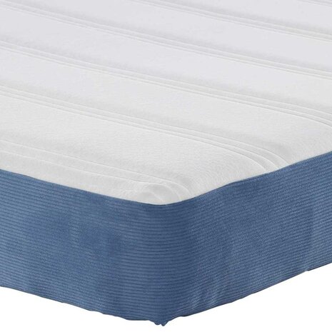 Pocketveringmatras medium 90x190x20 cm stof blauw 7