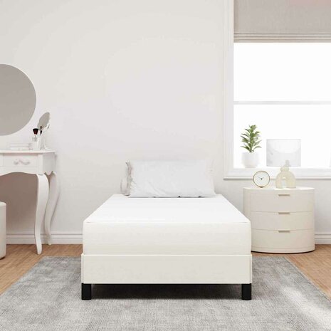 Pocketveringsmatras medium 90x200x20 cm stof crèmekleurig 2