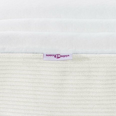 Pocketveringsmatras medium 90x200x20 cm stof crèmekleurig 6