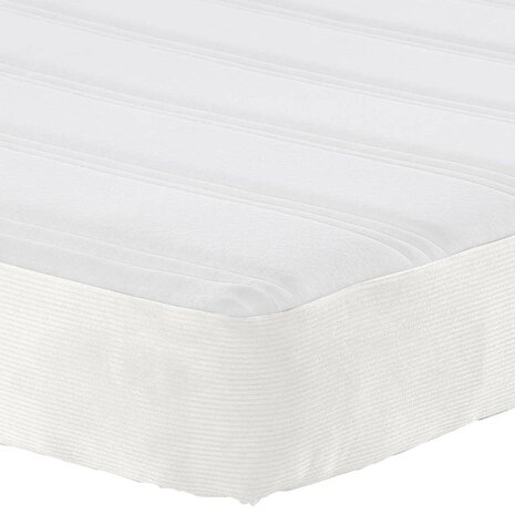Pocketveringsmatras medium 90x200x20 cm stof crèmekleurig 7