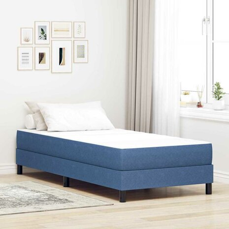 Pocketveringmatras medium 90x200x20 cm stof blauw 1
