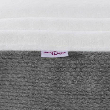 Pocketveringmatras medium 100x200x20 cm stof lichtgrijs 6