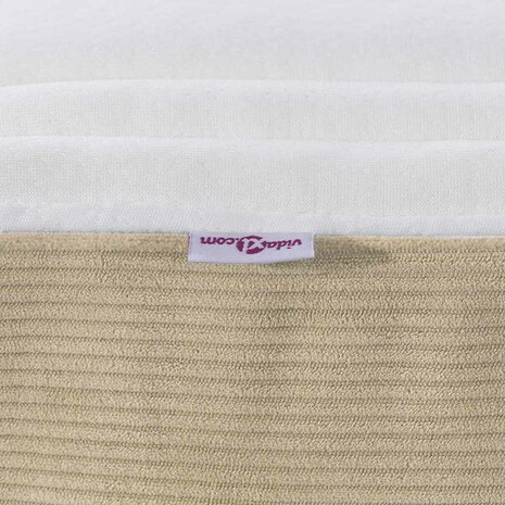 Pocketveringmatras medium 100x200x20 cm stof lichtgroen grijs 6