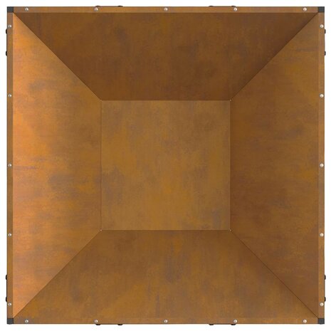 Vuurtafel Vierkant 80x80x40 cm Weerbestendig Staal 6