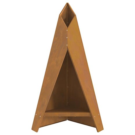 Vuurplaats Piramide Zwart 58x36x100 cm van Staal 4