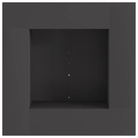 Vierkante Vuurplaats Zwart 60x60x30 cm Staal 2