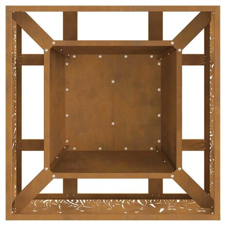 Vierkante Vuurplaats 60x60x30 cm Weerbestendig Staal 5