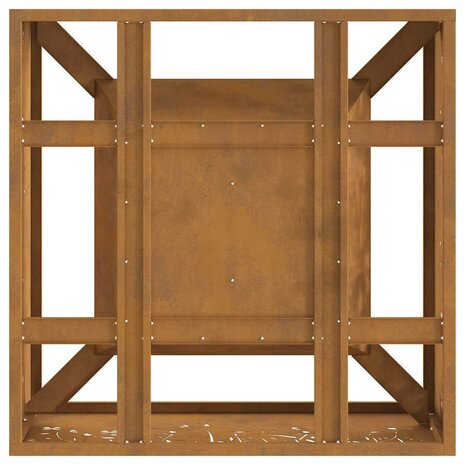 Vierkante Vuurplaats 60x60x30 cm Weerbestendig Staal 8