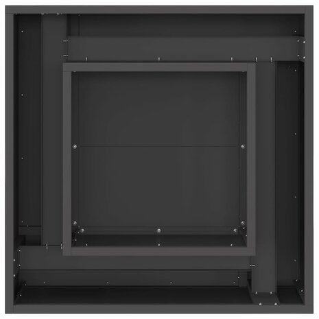 Vierkante Vuurplaats Zwart 60x60x30 cm Staal 4