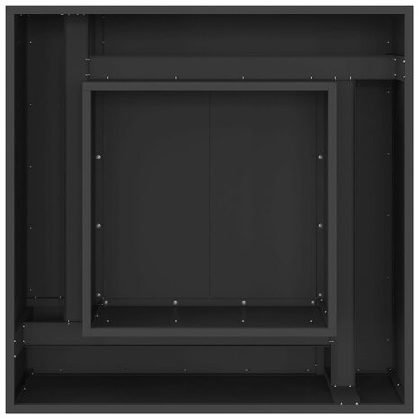 Vuurplaats Vierkant Zwart 80x80x40 cm Staal 4
