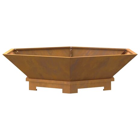 Vuurplaats Hexagonaal 100x100x28 cm Weerbestendig Staal 5