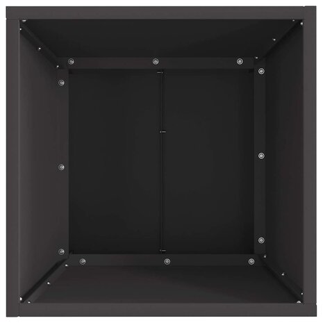 Vierkante Vuurkorf Zwart 40x40x30 cm Staal 4