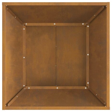 Vuurkorf Vierkant Zwart 60x60x35 cm Weerbestendig Staal 5