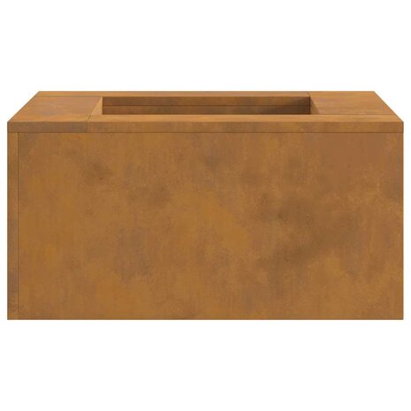 Vierkante Vuurkorf 60x60x30 cm Verweerd Staal 4
