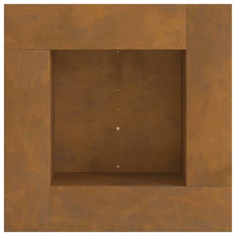 Vierkante Vuurkorf 60x60x30 cm Verweerd Staal 5
