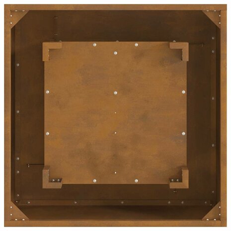 Vierkante Vuurkorf 60x60x30 cm Verweerd Staal 8