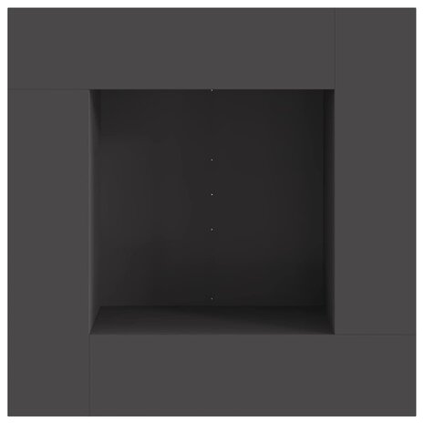 Vierkante Vuurkorf Zwart 80x80x40 cm Staal 4