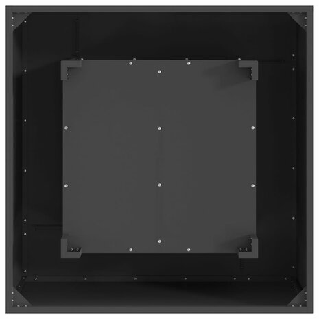 Vierkante Vuurkorf Zwart 80x80x40 cm Staal 7