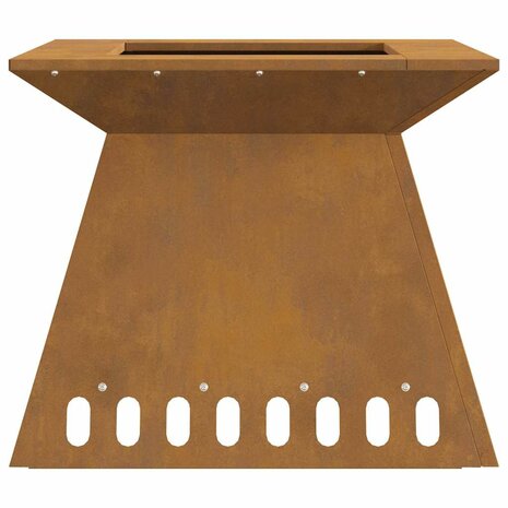 Vuurkorf 48x48x40 cm Weerbestendig Staal 4