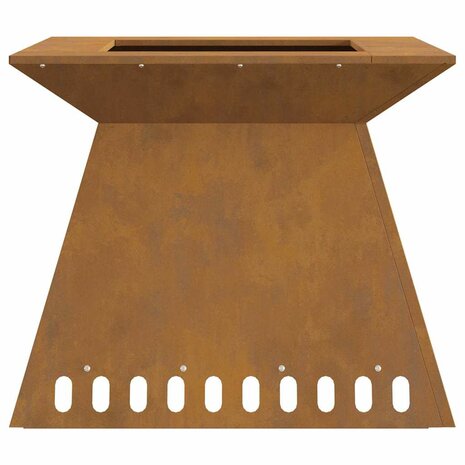 Vuurkorf 60x60x50 cm Weerbestendig Staal 4