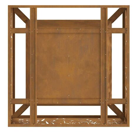 Vuurkorf Vierkant 80x80x30 cm Weerbestendig Staal 8