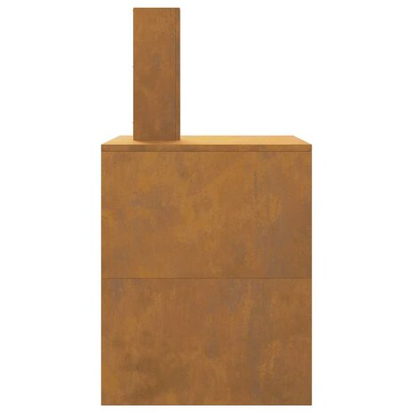 Vuurkorf met Schoorsteen 80x50x96 cm Weerbestendig Staal 5