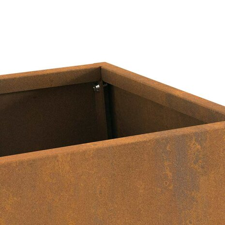 Vuurkorf met Houtopslag 60x35x100 cm Verweerd Staal 6