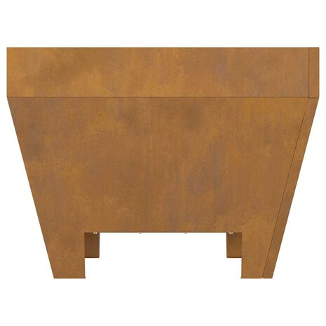 Vuurkorf vierkant 50x50x30 cm cortenstaal 8