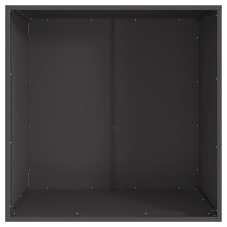 Vuurkorf vierkant 80x80x43 cm staal zwart 4
