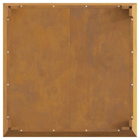 Vuurkorf vierkant 80x80x43 cm cortenstaal 8