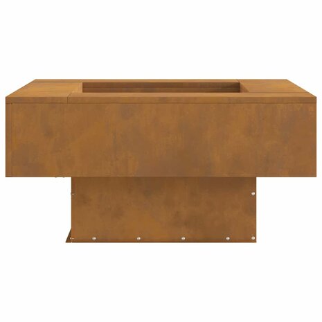 Vuurkorf vierkant 80x80x40 cm cortenstaal 4